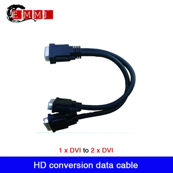 1m / 0.5 m 1 x DVI-2 x DVI / ikiye bölünmüş DVI HD dönüştürme kablosu LED video işlemci splicer kablolaması