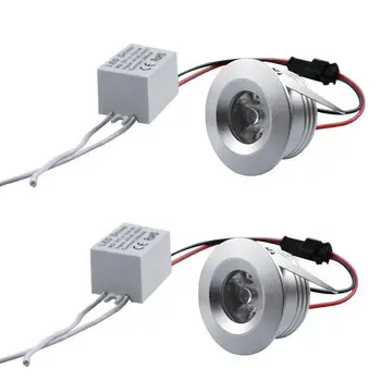 1W 3W Mini Led Dolap Lambaları Mini led downlight AC85 - 265V led Spot işık lambası dahil led sürücü Mutfak Dolap
