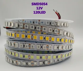 5 M DC12V SMD 5054 LED Şerit 120 leds/m Esnek bant ışık Daha parlak daha 5050 2835 5630 Soğuk beyaz / buz Mavi / Pembe / Kırmızı