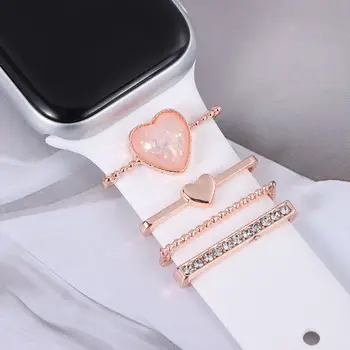 Akıllı İzle Elmas Yüzük Metal Takılar Kayış Dekoratif Takılar Bandı Süsleme Apple saat kayışı Samsung Huawei İzle