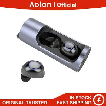 Aolon B12 kablosuz Bluetooth 5.0 TWS Kulaklık HIFI Mini Spor Koşu Desteği ıOS / Android Telefonlar HD Çağrı