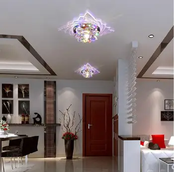 Colorpai Yeni Modern Kristal 3 W LED tavan lambası fikstürü led kapalı ışık led tavan AC220V AC230V AC240V abajur