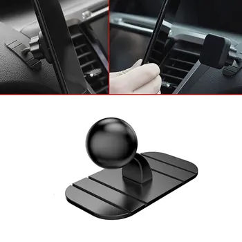 Evrensel Siyah Araba Tutucu Emme Tabanı Disk 17mm Topu Kafa 3M Sticker Manyetik Yerçekimi Desteği Araba telefon tutucular Aksesuarları